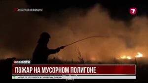 Пожар на полигоне вызвал многокилометровую пробку