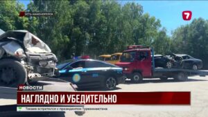 В ВКО за месяц выявили 17 тыс. нарушений ПДД, для профилактики провели акцию с разбитыми авто
