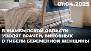 В Жамбылской области уволят врачей, виновных в гибели беременной женщины | 01.04.2025