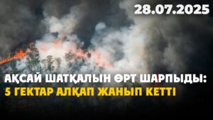 Ақсай шатқалын өрт шарпыды: 5 гектар алқап жанып кетті | 28.07.2025