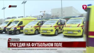 В Астане на молодого парня рухнули футбольные ворота
