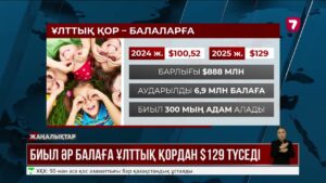 Ұлттық қордан әр балаға 129 доллар аударылады