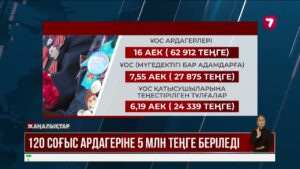 120 соғыс ардагеріне 5 млн теңге беріледі