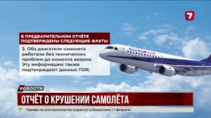 Предварительный отчет о крушении самолета под Актау: что стало причиной трагедии