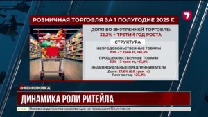 Розничная торговля Казахстана растёт, ИП теряют позиции