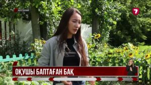Қостанайлық оқушылар мектеп жанындағы бақшада көкөніс пен жеміс өсіреді