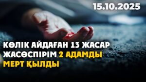 Алматы облысында көлік айдаған 13 жасар жасөспірім екі адамды мерт қылды | 15.10.2025