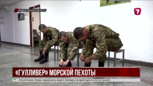 Самый высокий солдат Казахстана служит в морпехе