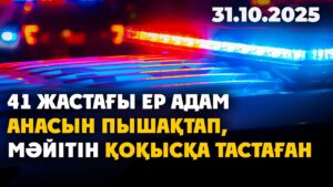 41 жастағы ер адам анасын пышақтап, мәйітін қоқысқа тастаған | 31.10.2025