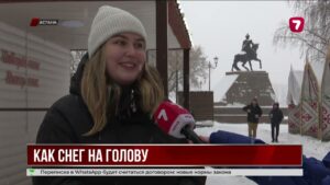 Долгожданный снег радует жителей столицы