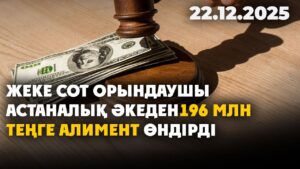 Жеке сот орындаушы астаналық әкеден 196 млн теңге алимент өндірді | 22.12.2025