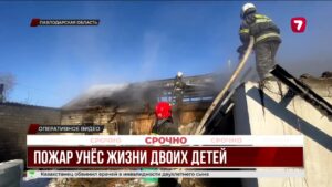 В Павлодарской области при пожаре в доме погибли двое детей