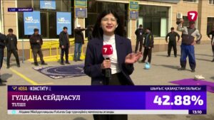 Шымкент тұрғындары референдумға белсенді қатысып жатыр