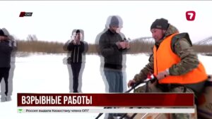 В Северо-Казахстанской области начали взрывные работы на реке Есиль для предотвращения паводков