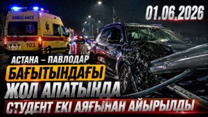 Астана – Павлодар бағытындағы жол апатында студент екі аяғынан айырылды | 01.06.2026