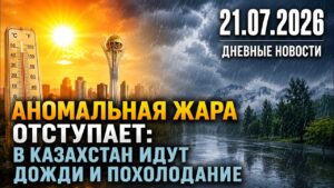 После жары Казахстан накроют дожди и прохлада | 21.07.2026 — Дневные новости