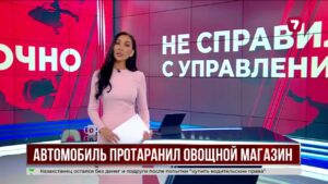 В Астане автомобиль протаранил овощной павильон