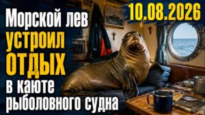 Морской лев устроил отдых в каюте рыболовного судна | 10.08.2026 — Дневные новости