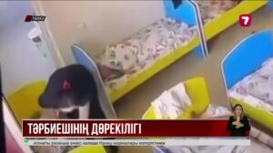 Таразда тәрбиеші баланы ұйықтату үшін аяқ-қолын байлаған