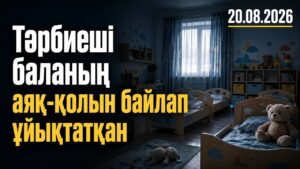 Таразда тәрбиеші баланы ұйықтату үшін аяқ-қолын байлаған | 20.08.2026