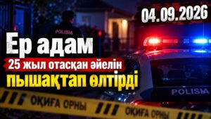 Түркістанда ер адам 25 жыл отасқан әйелін пышақтап өлтірді | 04.09.2026
