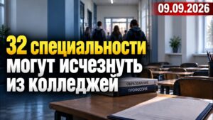 32 специальности могут исчезнуть из колледжей | 09.09.2026 — Дневные новости