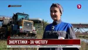 Более 70 энергетиков убрали мусор с берега канала в Петропавловске