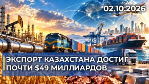 Экспорт Казахстана достиг почти $49 миллиардов | 02.10.2026 — Дневные новости