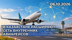 Число внутренних авиарейсов в Казахстане выросло до 890 в неделю | 06.10.2026 — Дневные новости