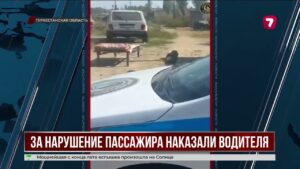 В Туркестанской области водителя наказали за опасный трюк пассажира
