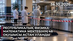 Алматыдағы Республикалық физика-математика мектебінің 48 оқушысы астан уланды | 14.10.2026