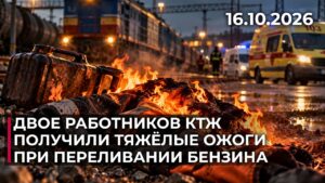 Двое работников КТЖ получили тяжёлые ожоги при переливании бензина | 16.10.2026