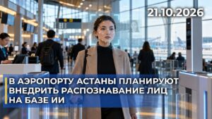 В аэропорту Астаны планируют внедрить распознавание лиц на базе ИИ | 21.10.2026 — Дневные новости