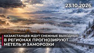 Казахстанцев ждут снежные выходные: в регионах прогнозируют метель и заморозки | 23.10.2026