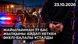 Әкелі-балалы 77 жылқыны ұрлап, 40 басын сатып үлгерген | 23.10.2026
