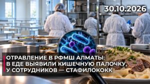 Отравление в РФМШ Алматы: в еде выявили кишечную палочку, у сотрудников — стафилококк | 30.10.2026